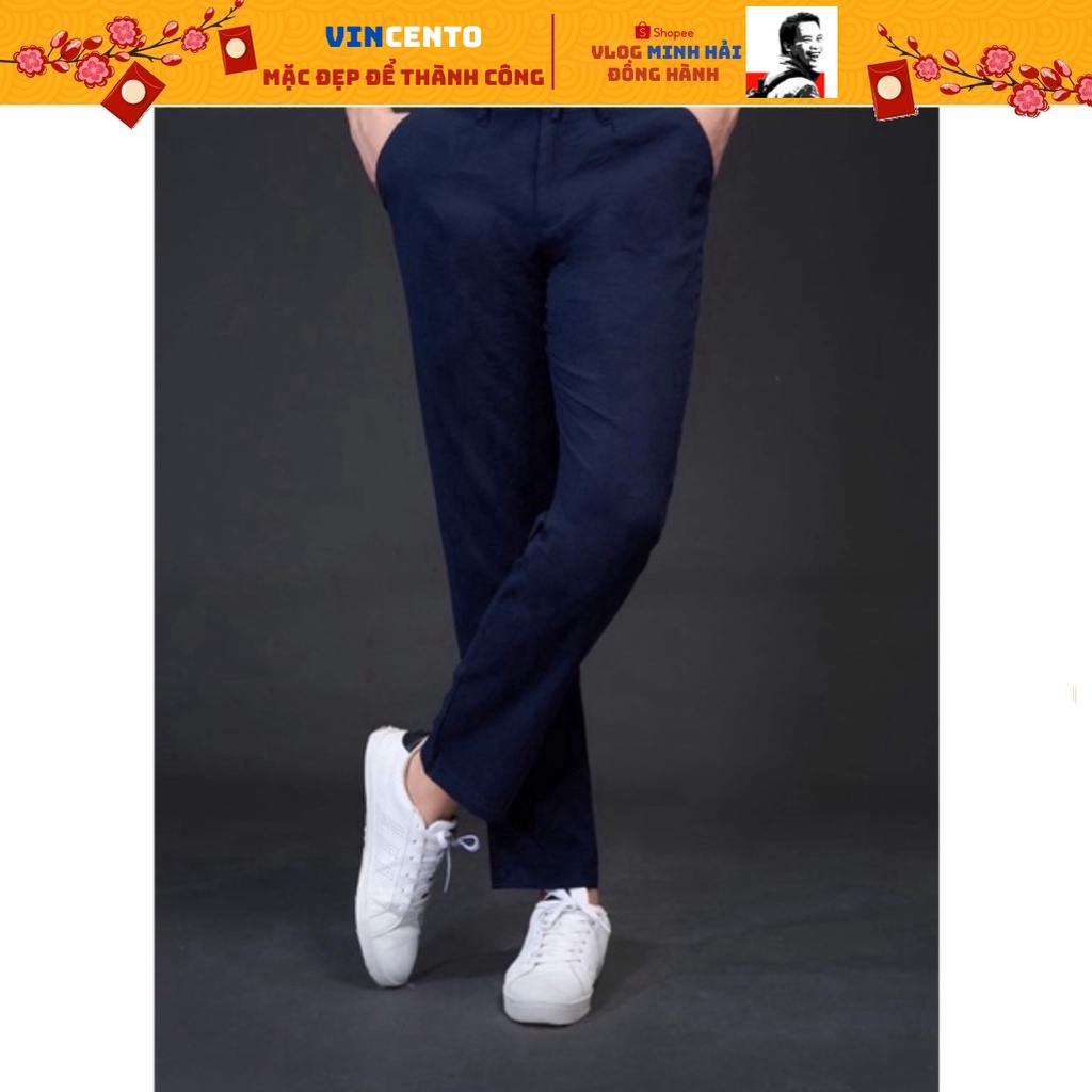 Quần Âu Nam Dáng Hàn Công Sở Chất Vải Đũi Cạp Chun Có Size To Quần Baggy Nam Ống Rộng