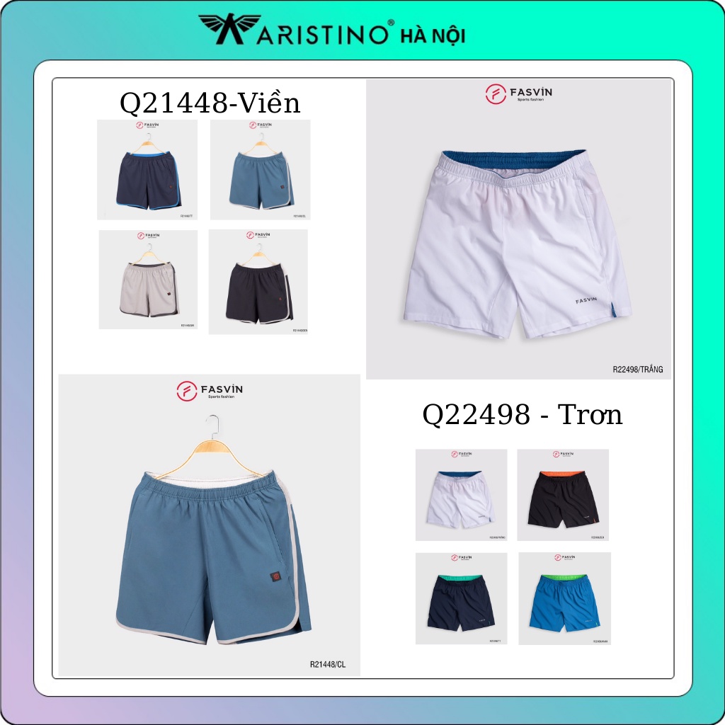 Quần đùi nam FASVIN vải gió siêu nhẹ thể thao khỏe khoắn, vận động thoải mái -Q21448- Q22498