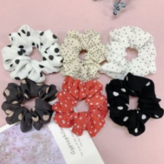 15Chun tóc scrunchies vải