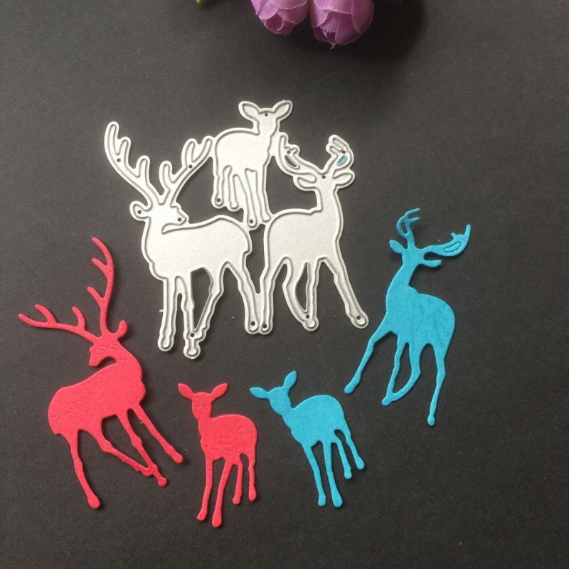 HO Christmas Tree Snowflake Deer Metal Cutting Dies Stencil DIY Scrapbooking Album Stamp Paper Card Embossing Crafts Decor