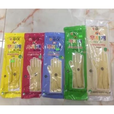 Găng tay, bao tay cao su dày đẹp Đông cầu vồng các loại kích cỡ