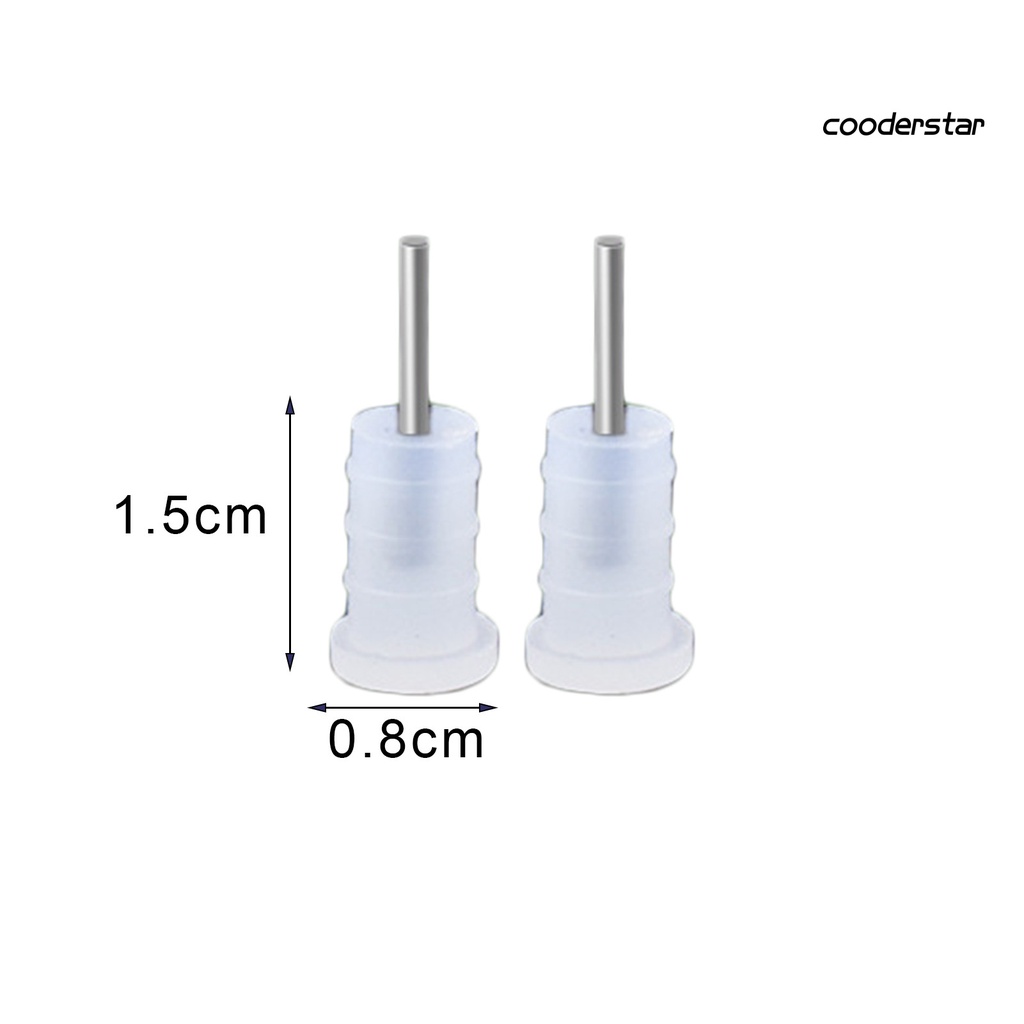 Set 5 nút silicon bịt chống bụi đa năng 3.5mm cho điện thoại thông minh