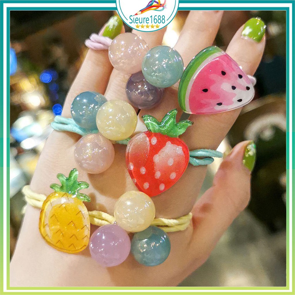 Dây Buộc Tóc Bằng Cao Su Thiết Kế Đơn Giản Phong Cách Hàn Quốc Cho Nữ