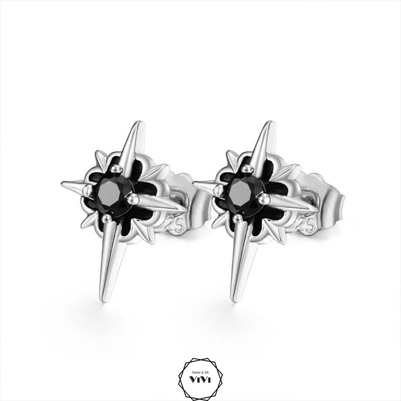 Bông tai Bạc 925 cao cấp ngôi sao bắc đẩu Polaris Luxury – khuyên tai ViVi_Gift