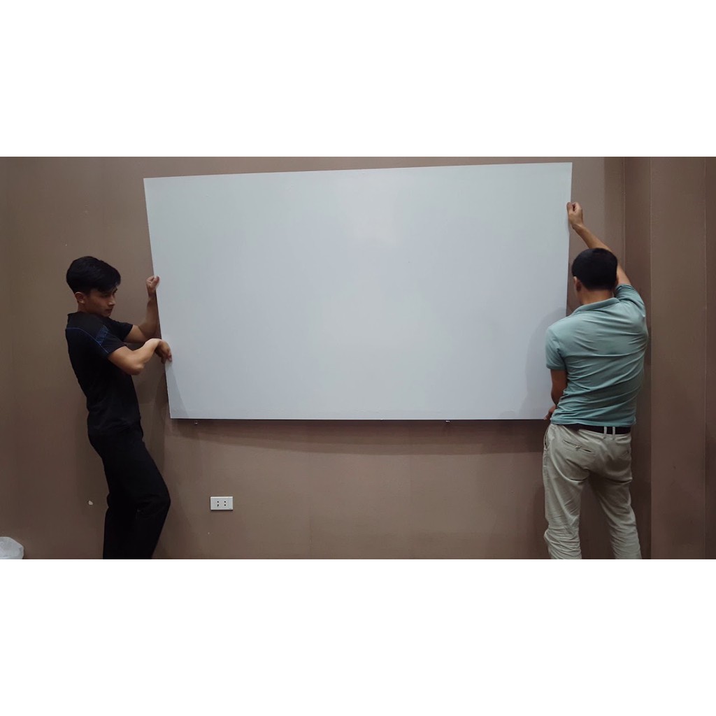 Bảng từ trắng không khung kích thước 80 x 120cm tặng kèm nam châm, lau bảng