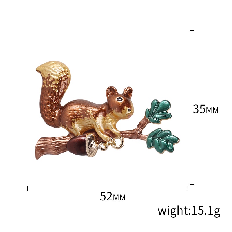 Ghim Cài Áo Hình Sóc Bằng Hợp Kim Tráng Men 2022 Thời Trang