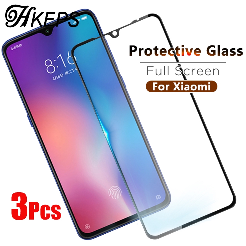 3pcs Full Cover Tempered Glass Screen Protector For Xiaomi Redmi Note7 K20 Pro Mi9SE Toughened Protective Film