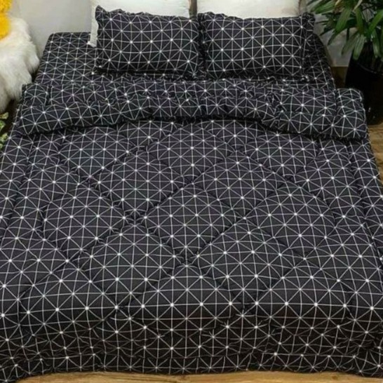 [SALE]Trọn  Bộ Chăn Phao 5 Món Ga Gối Poly loại 1 Chăn Bông trần phao Như Hình ( được chọn mẫu)