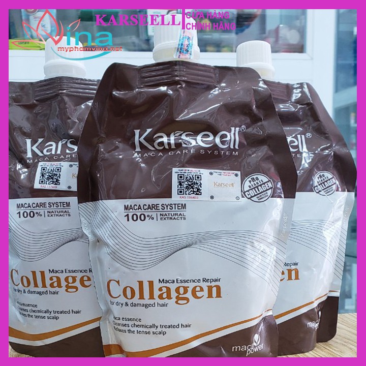 (CHÍNH HÃNG) Dầu hấp tóc Collagen Karseell Gói 500ml