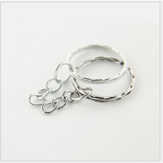 10 Móc chìa khóa viền gợn sóng 23/25/28mm