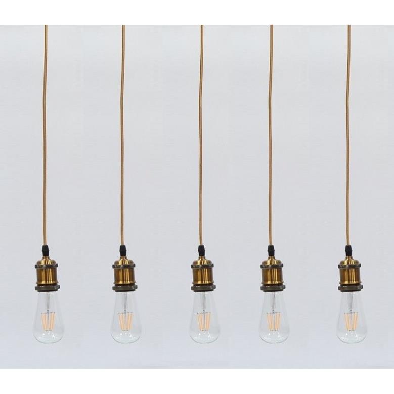 Bộ 5 dây đèn thả cổ điển bóng đèn trang trí Edison ST64 4W