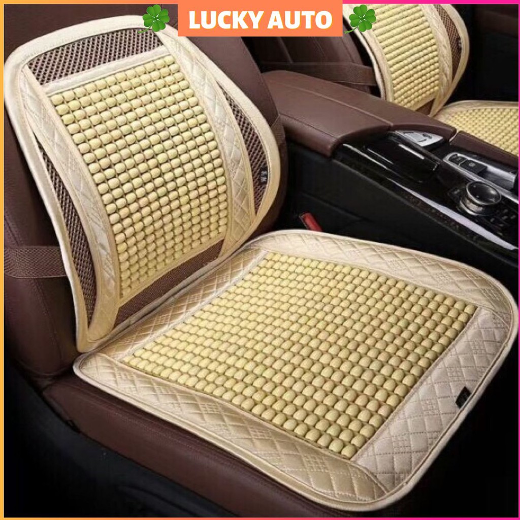 Tựa lưng kèm lót ghế cao cấp dành cho ghế lái ô tô, ghế văn phòng giúp chống mỏi lưng, đau lưng - Lucky Auto