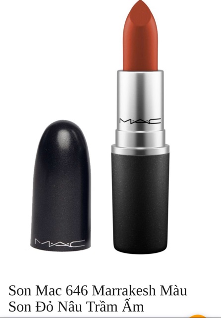 Son Mac Matte Marrakesh 646 – Đỏ Nâu Đất - Xách tay Mỹ (Auth)