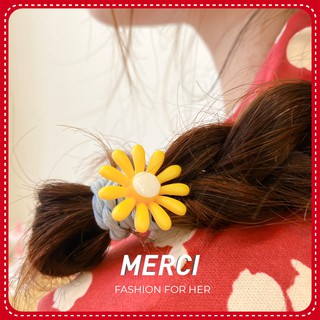 Dây Buộc Tóc Hoa Cúc Nhí Hot Trend, Co Dãn Thoải Mái Màu Ngầu Nhiên