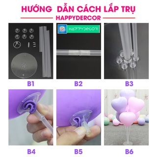 Trụ bóng bay có sẵn bóng trang trí sinh nhật, đầy tháng, phòng cưới, khai trương rất đẹp