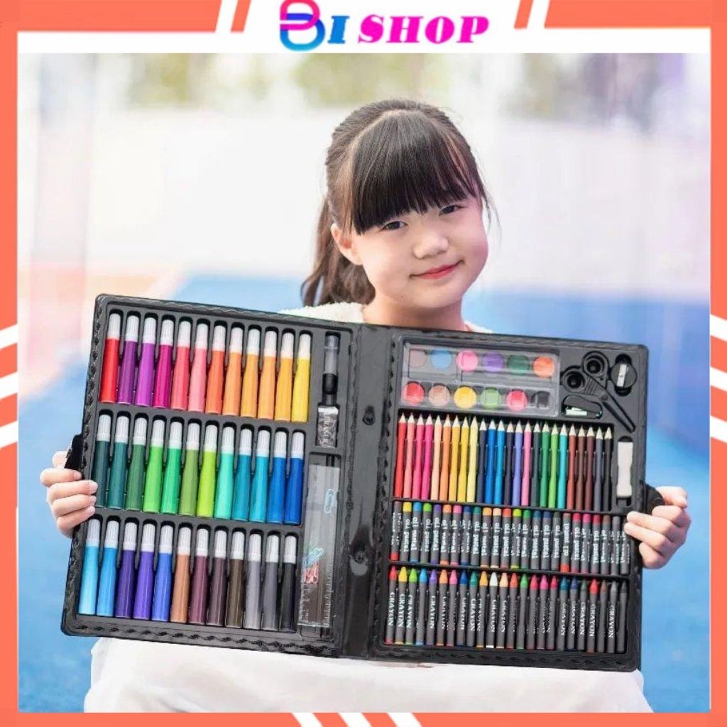 Hộp Màu 150 Chi Tiết Cho Bé Hộp Bút Màu 150 Món Đẹp Hàng Loại 1