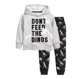 Áo nỉ chui đầu có mũ H*M Printed hooded top