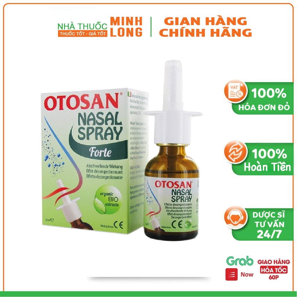 Xịt mũi Otosan nasal spray- Hỗ trợ viêm mũi do vi khuẩn lọ 30ml
