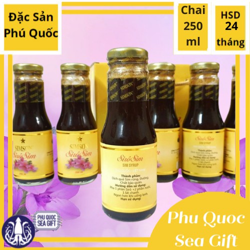 Siro Sim rừng Phú Quốc hũ 250ml thơm ngon, bổ dưỡng ( chai thủy tinh )