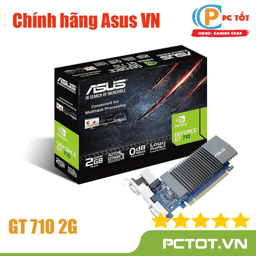 [Mã ELMS4 giảm 7% đơn 500K] Card màn hình Asus GT710-SL-2GD5-BRK (GeForce GT 710 2GB GDDR5) New - Chính hãng | BigBuy360 - bigbuy360.vn