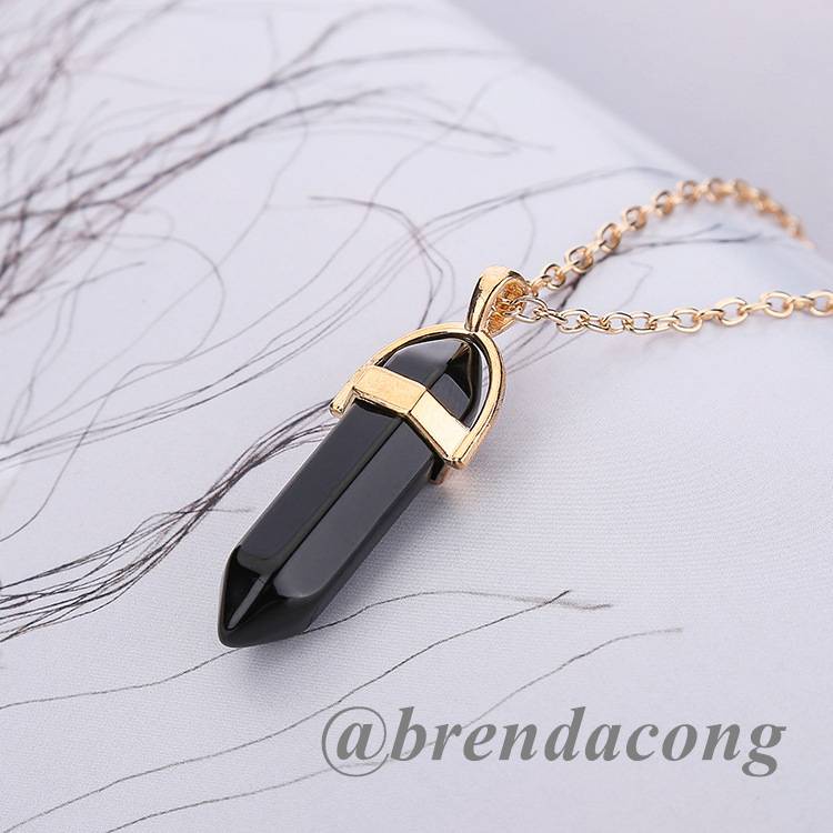 Vòng cổ Mặt Đá Thạch Anh Trong Suốt Thời Trang Cho Nữ