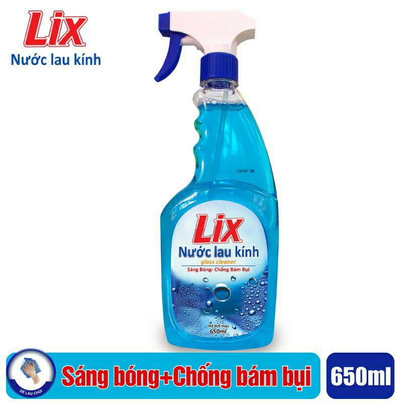 Nước lau kính Lix 650ml