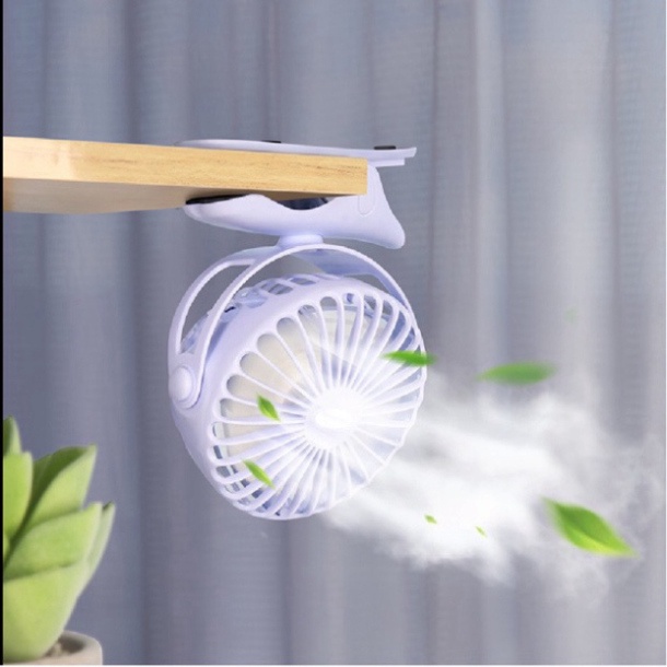 Quạt Sạc Tích Điện Mini PIN TRÂU - 32h Mastela MSTL-F04-360 Tiện Ích Để Bàn, Kẹp Nôi, Ghế Ăn Dặm Và Xe Đẩy Cho Bé