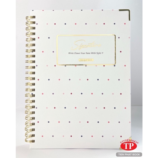 Sổ lò xo cao cấp phong cách simple A5 140 trang  Signature TienphatBook