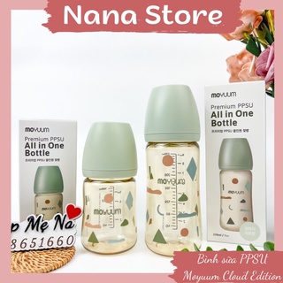 Bình sữa ppsu moyuum cloud edition/ moyuum họa tiết đám mây nội địa hàn quốc dung tích 170ml/ 270ml