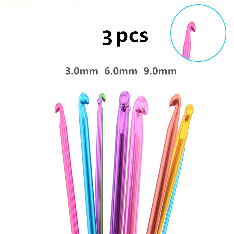 Móc Đan Bằng Nhôm 3.0mm 6.0mm 9.0mm Tiện Dụng Chất Lượng Cao