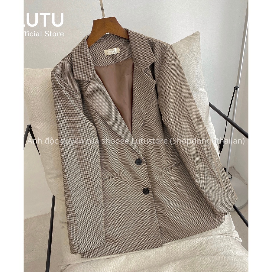 Áo blazer 2 lớp dài tay nhiều màu phong cách Hàn quốc Áo vest nữ khoác ngoài