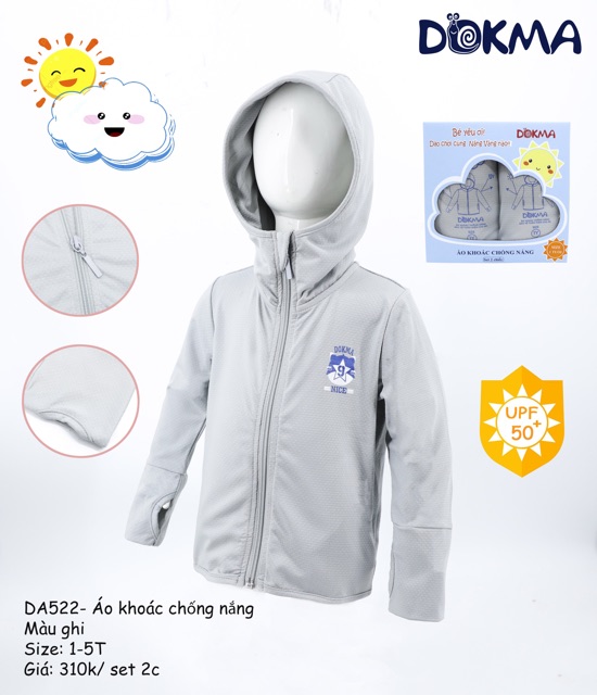 Áo khoác chống nắng dokma size 1-10 tuổi