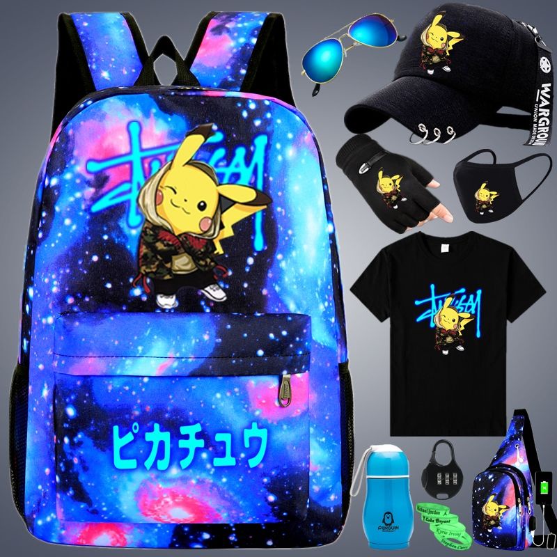 Ba Lô Dạ Quang Chống Thấm Nước Bảo Vệ Dành Cho Bé Trai Lớp 1-2 - 4-6