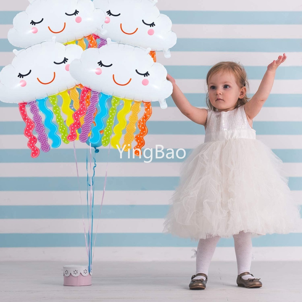 Bong Bóng Phôi Nhôm Tua Rua Màu Cầu Vồng Độc Đáo Dùng Trang Trí Tiệc