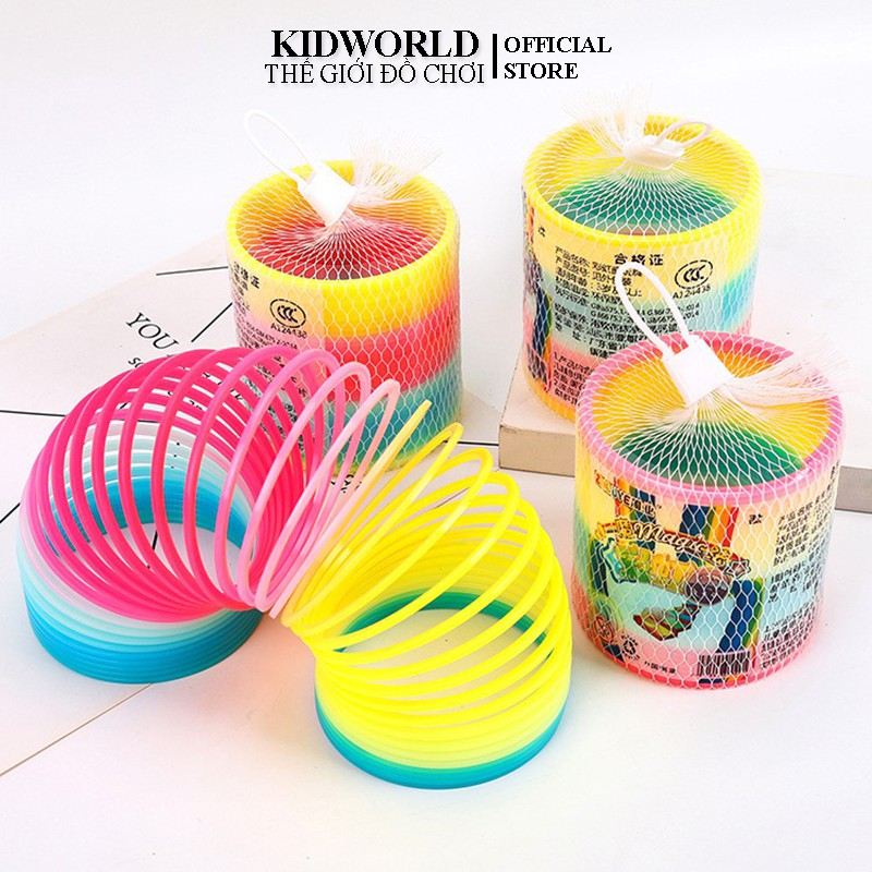 Đồ Chơi Lò Xo Cầu Vồng Ma Thuật Nhiều Màu Cỡ Lớn 9x8,7cm