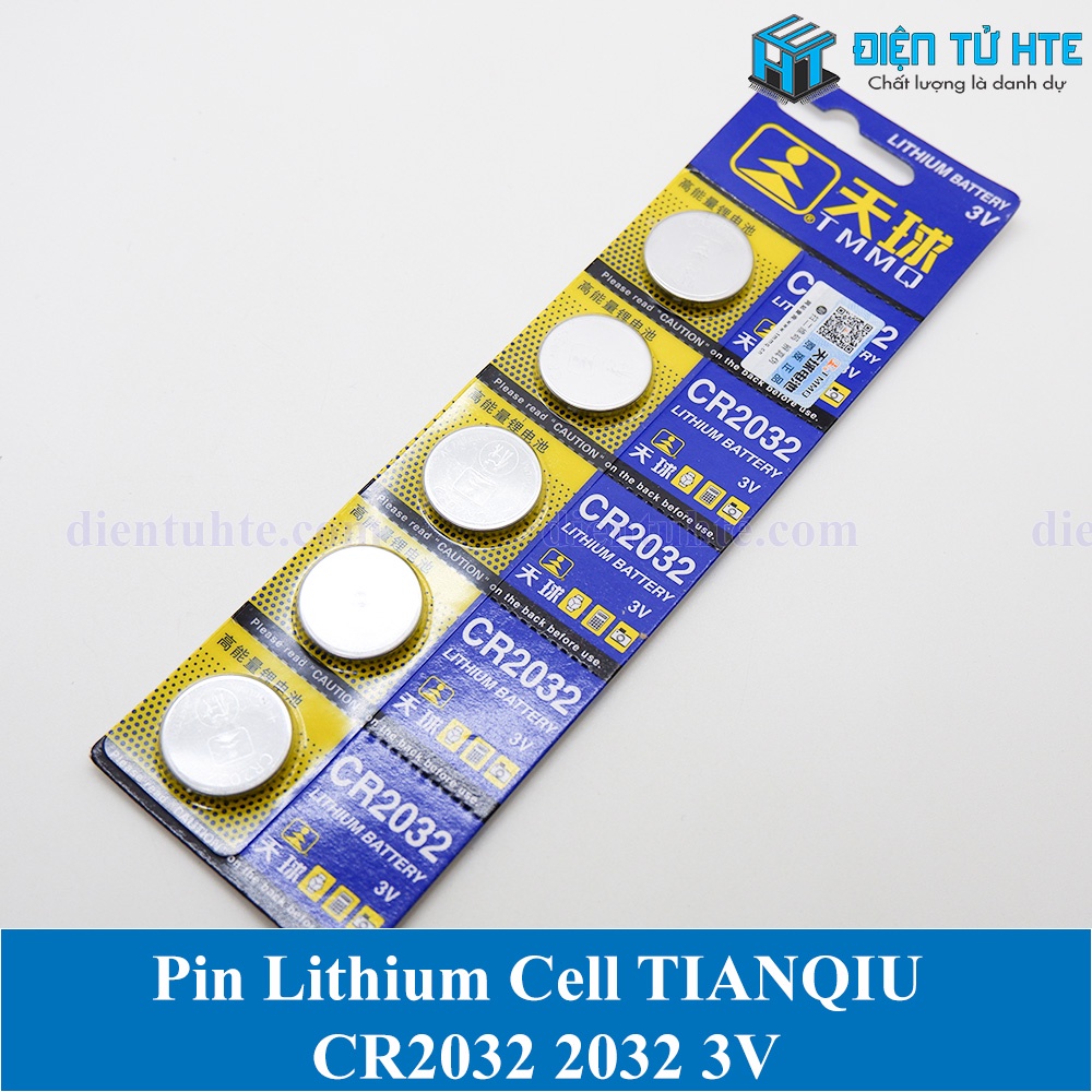 Pin Lithium Cell TIANQIU CR2032 2032 3V (Trong vỉ)