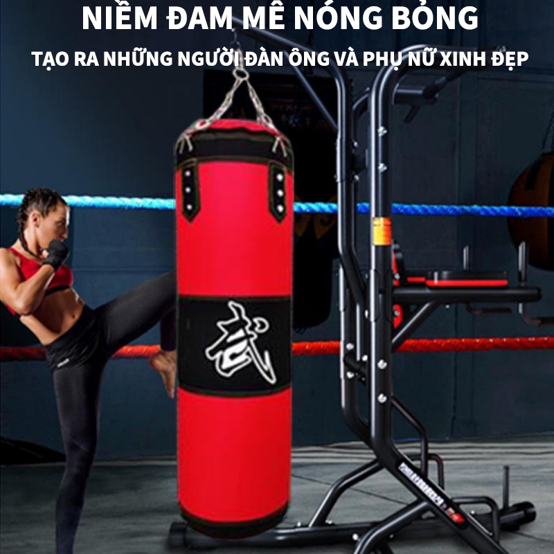 Bao cát đấm bốc da PU(không gồm cát) dụng cụ tập  dụng cụ tập boxing quyền anh tại　Bao cát trẻ em 60cm / người lớn 100cm