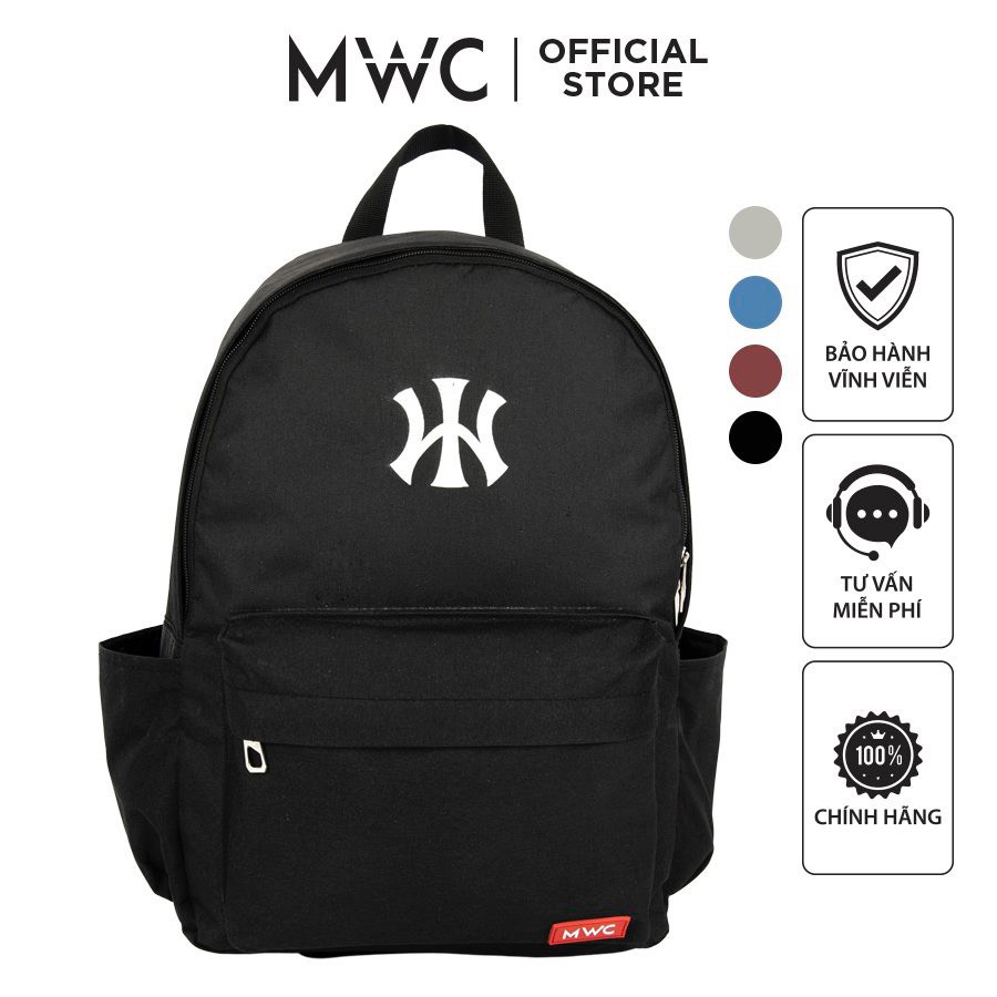 Balo Thời Trang Vải MWC Đi Học Đi Làm Chống Nước Siêu Tiện Lợi Màu Đen Xám Đỏ XanhD BALO- 1125