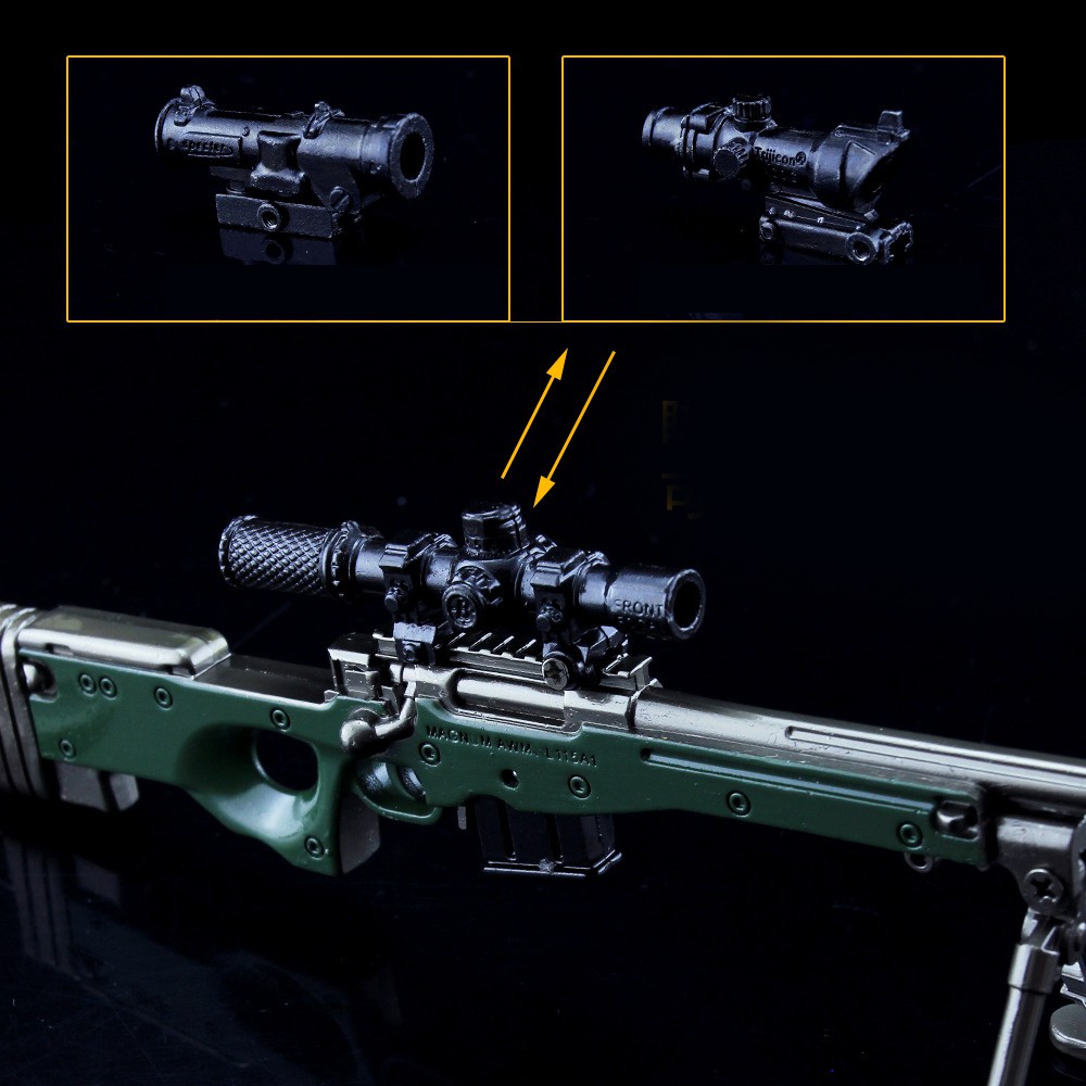 Mô Hình PUBG AWM Classic Tặng Kèm 3 Scope Và Kệ Trưng Bày 19cm