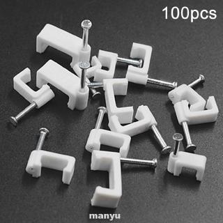 Bộ 100 Đinh Ghim Nhựa Cố Định Dây Cáp