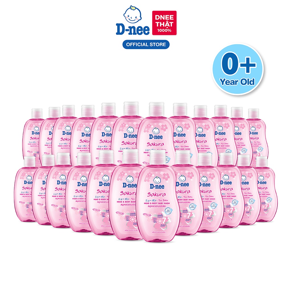 [Deal hời!] Combo 24 Tắm gội toàn thân em bé (&lt;3 tuổi) D-nee 200 ML - Sakura