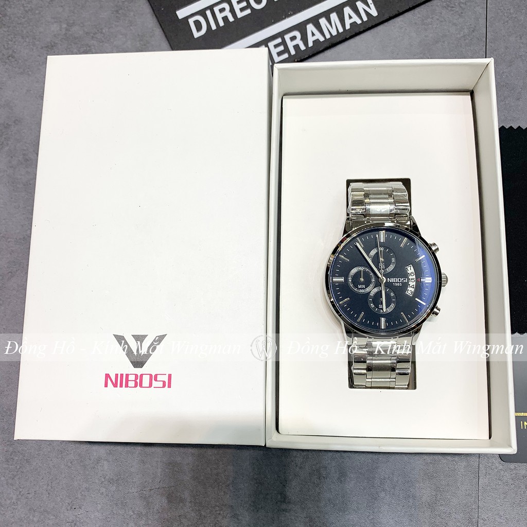 Đồng hồ nam NIBOSI 1985-2 dây thép không gỉ mạ vàng ánh kim, mặt kính chống xước, chống nước, bảo hành 3 năm | BigBuy360 - bigbuy360.vn