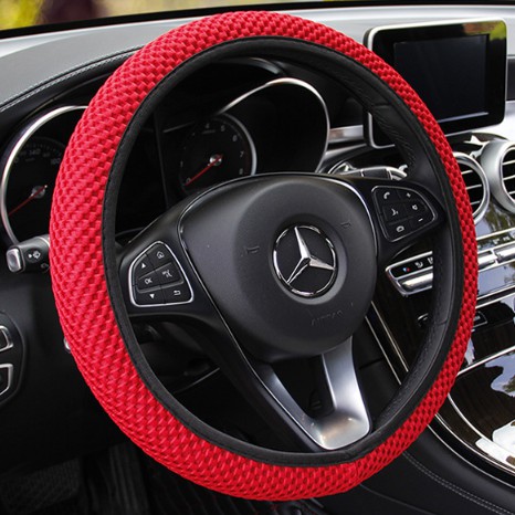 Vỏ bọc vô lăng xe hơi bằng lụa lạnh co giãn 7 màu tùy chọn thông dụng