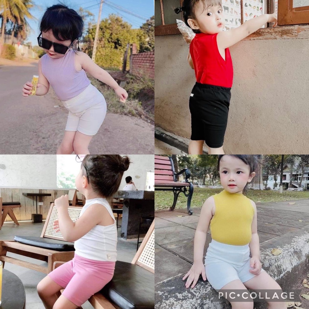 Lyvyshop - (Thanh lý lẻ size) Bộ quần áo sát nách cho bé gái siêu dễ thương từ 09-24kg