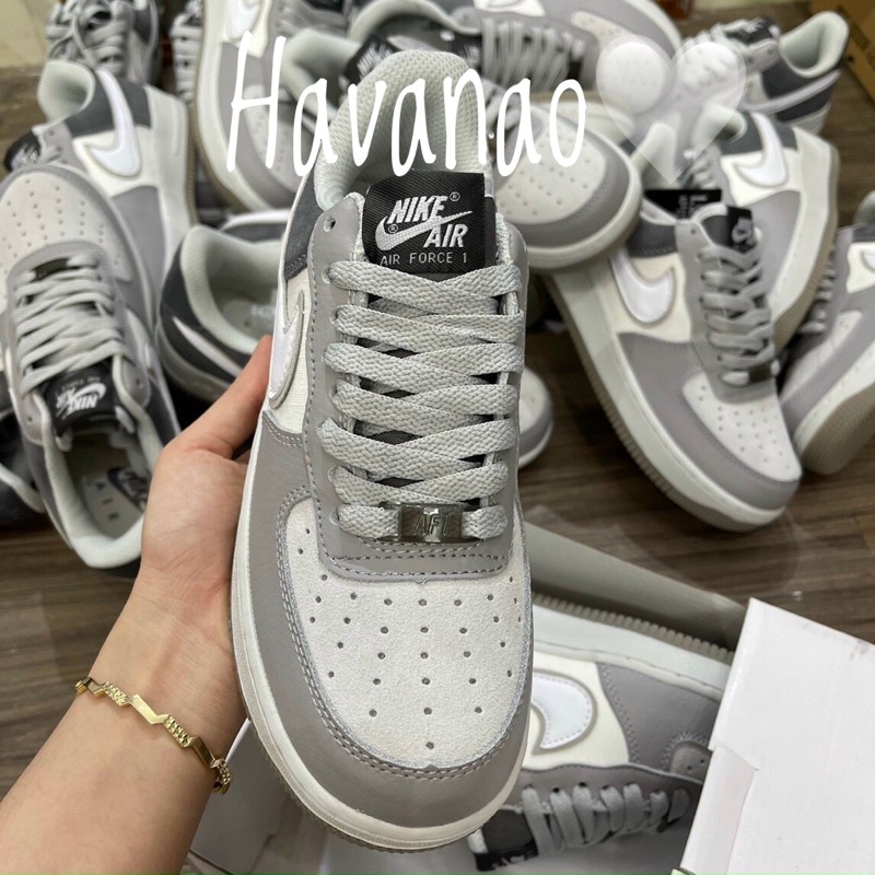 Giày Nike af1 xám nỉ 11 . Giày Nike sneaker thể thao namnuw kèm hộp