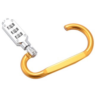 With Combination Padlock Number 3 Digits Padlock Carabiners Hook