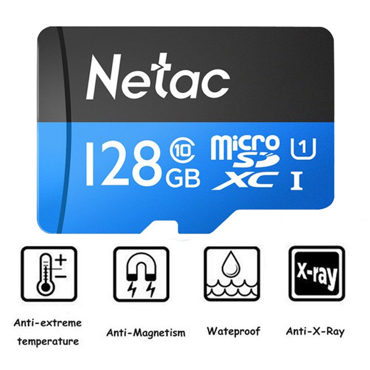 Thẻ nhớ MicroSDHC Netac 128GB tốc độ class 10 chuyên dùng cho Camera Bảo hành 12 tháng