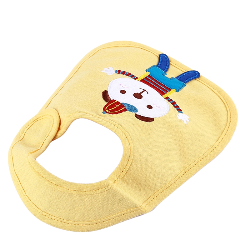 Yếm ăn cotton chống thấm nước họa tiết hoạt hình cho bé