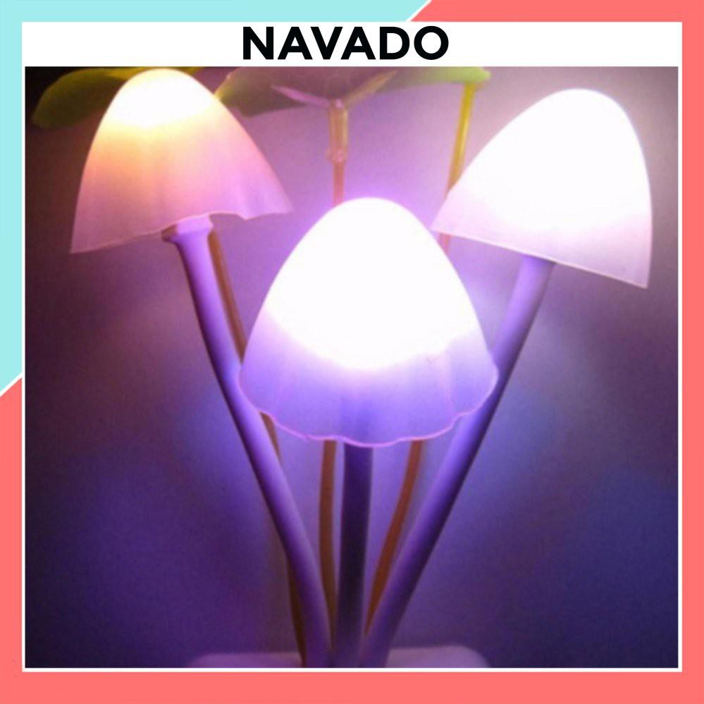 Đèn ngủ Đẹp cảm ứng ánh sáng thông minh bình hoa hình nấm dễ thương trang trí  Lamp154 NAVADO