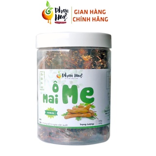 Ô mai xí muội Me Xào Cay Phan Huệ hộp 500g. Vị chua cay mặn ngọt. Thơm nhẹ vị gừng. Ăn là nhớ